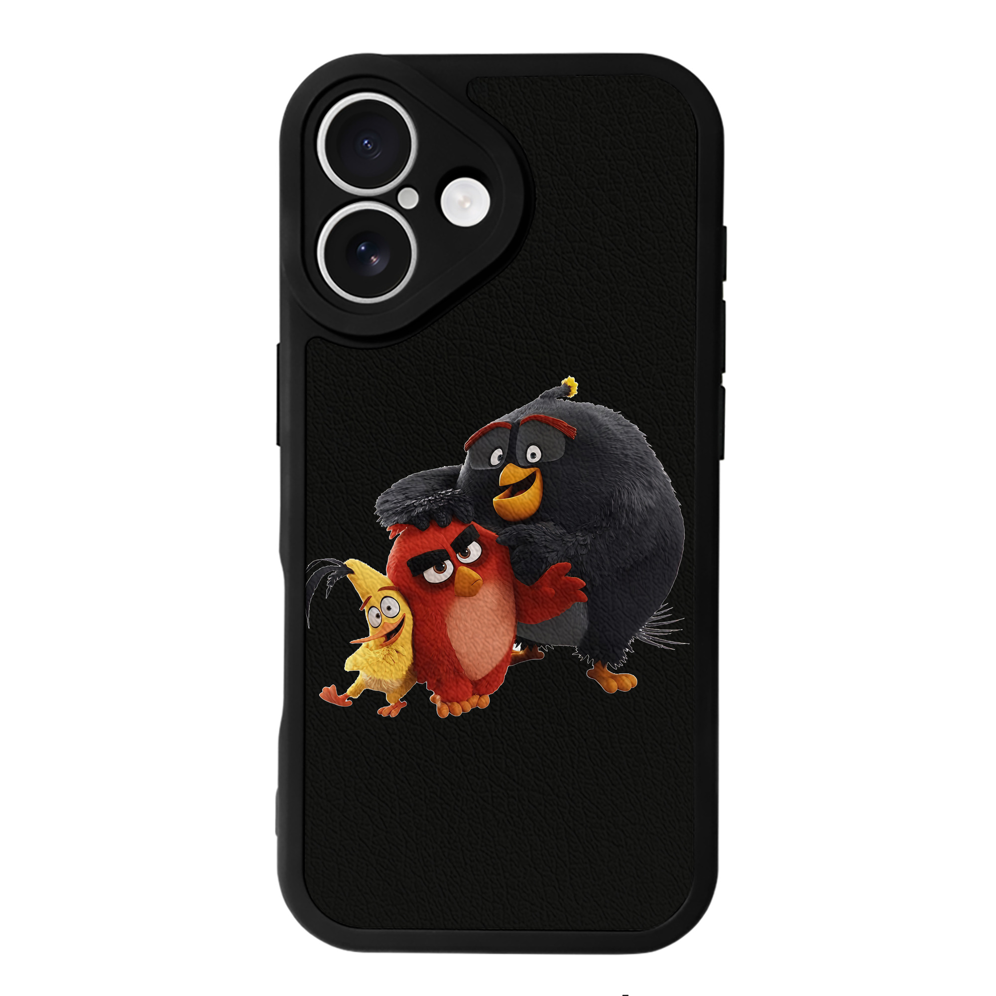 （画像用） Angry Birds アングリーバード 【iPhone 16シリーズ対応】シリコンスマホケース（レザー調） 材質：シリコン